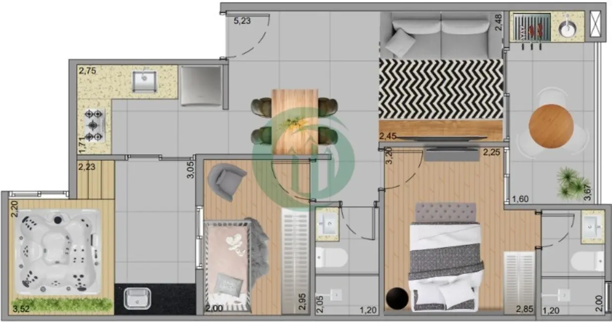 Foto 1 de Apartamento com 2 quartos à venda, 67m2 em Centro, Sao Bernardo Do Campo - SP