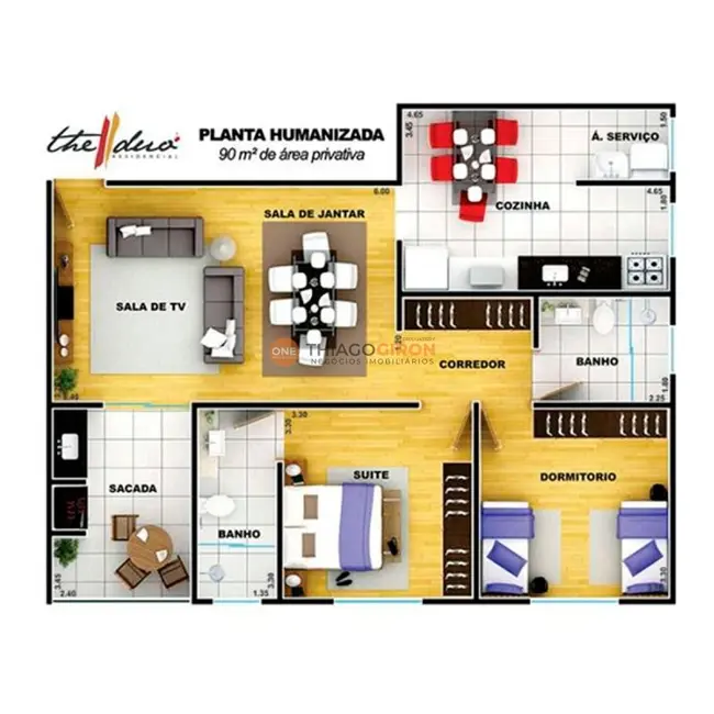 Foto 2 de Apartamento com 2 quartos à venda, 90m2 em Centro, Guararapes - SP