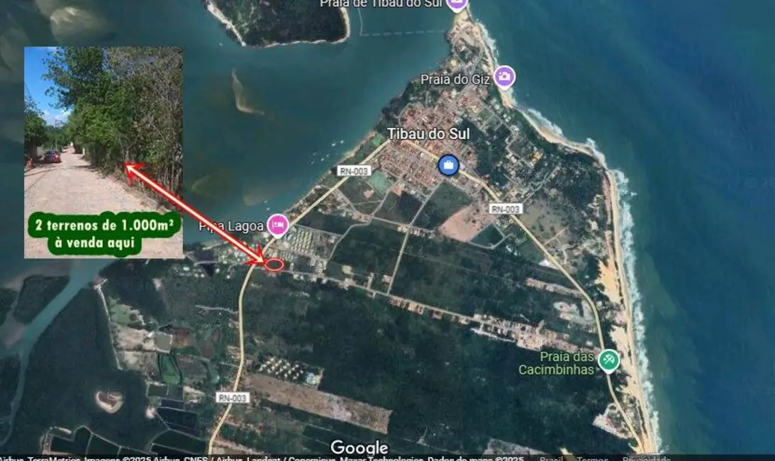 Foto 2 de Terreno / Lote à venda, 1000m2 em Tibau Do Sul - RN
