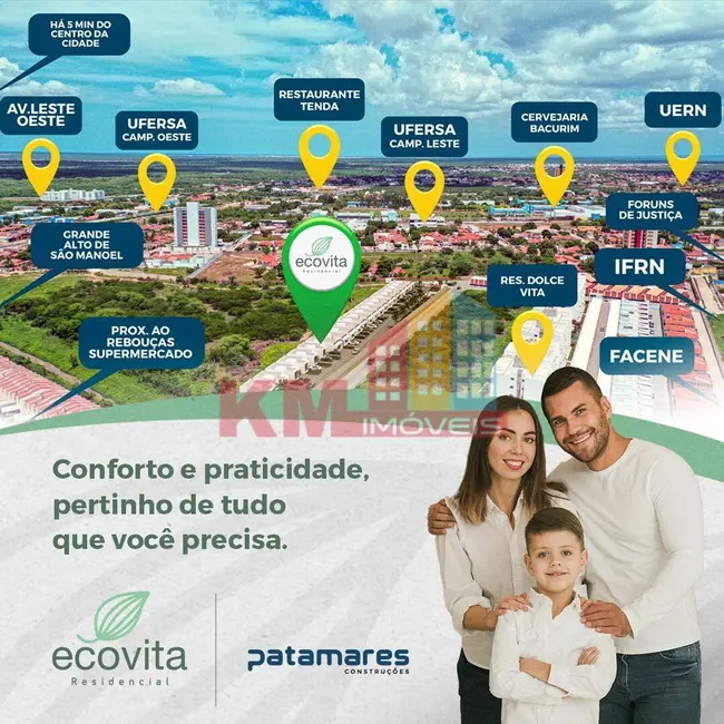 Foto 1 de Casa de Condomínio com 3 quartos à venda, 78m2 em Presidente Costa e Silva, Mossoro - RN