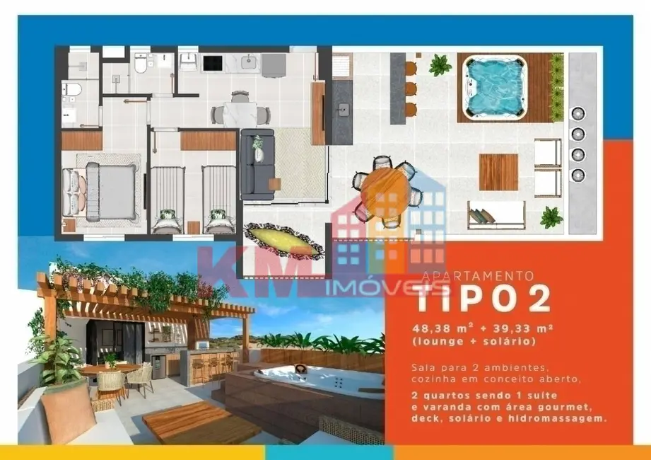 Apartamento com 2 quartos à venda, 48m2 em Centro, Tibau - RN - imagem 7 Foto 7 de Apartamento com 2 quartos à venda, 48m2 em Centro, Tibau - RN