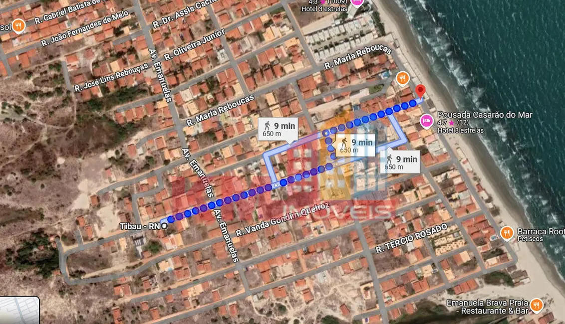 Foto 2 de Terreno / Lote à venda, 360m2 em Tibau - RN