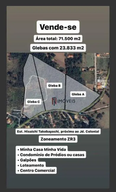 Foto 1 de Sala Comercial à venda, 71500m2 em Jardim Colonial, Atibaia - SP