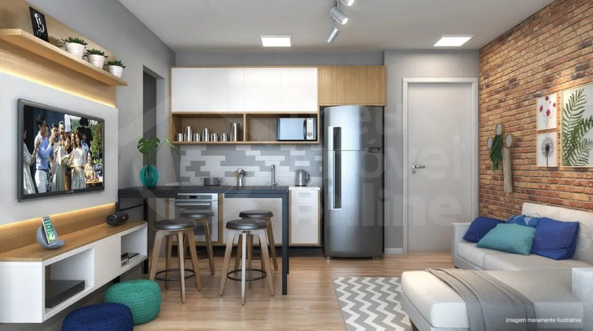 Apartamento com 1 quarto à venda, 27m2 em Tatuapé, São Paulo - SP - imagem 3 Foto 3 de Apartamento com 1 quarto à venda, 27m2 em Tatuapé, São Paulo - SP