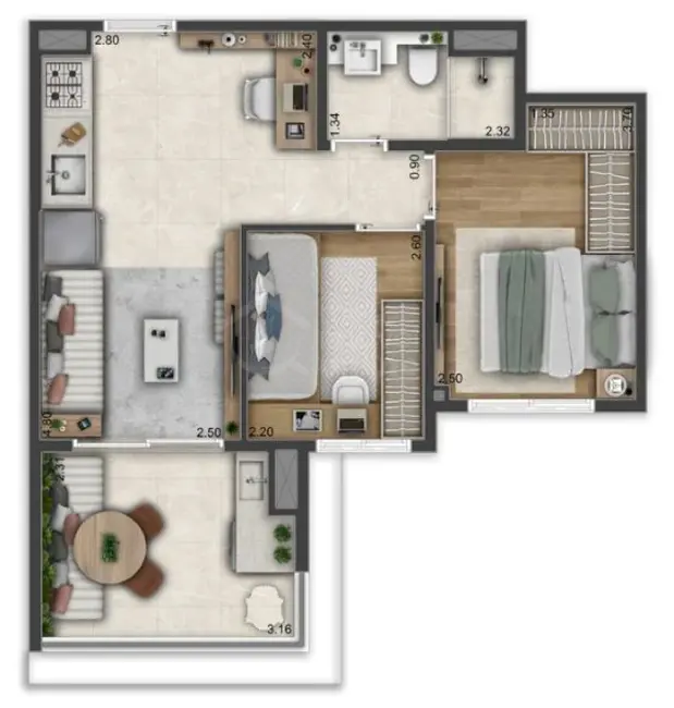 Apartamento com 2 quartos à venda, 46m2 em Penha de França, São Paulo - SP - imagem 8 Foto 8 de Apartamento com 2 quartos à venda, 46m2 em Penha de França, São Paulo - SP