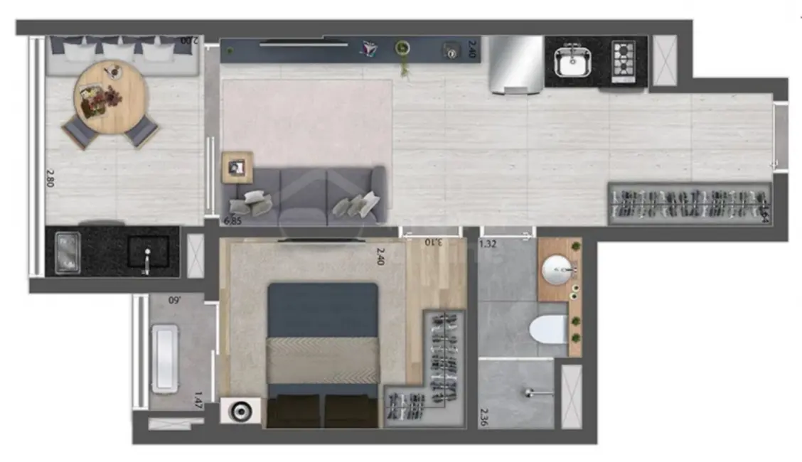 Foto 2 de Apartamento com 1 quarto à venda, 39m2 em Butantã, São Paulo - SP