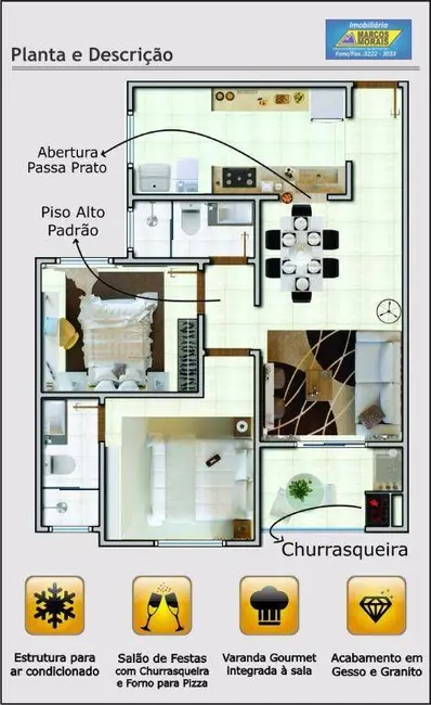 Foto 2 de Apartamento com 2 quartos à venda, 68m2 em Jardim do Paço, Sorocaba - SP