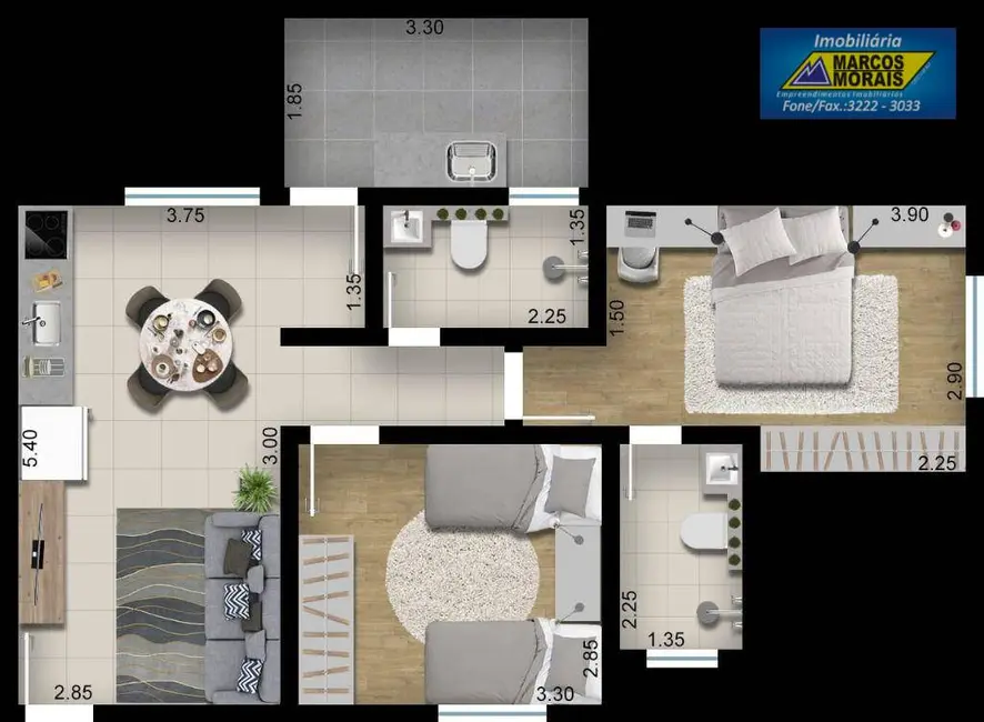 Apartamento com 2 quartos à venda, 64m2 em Jardim Wanel Ville V, Sorocaba - SP - imagem 1 Foto 1 de Apartamento com 2 quartos à venda, 64m2 em Jardim Wanel Ville V, Sorocaba - SP