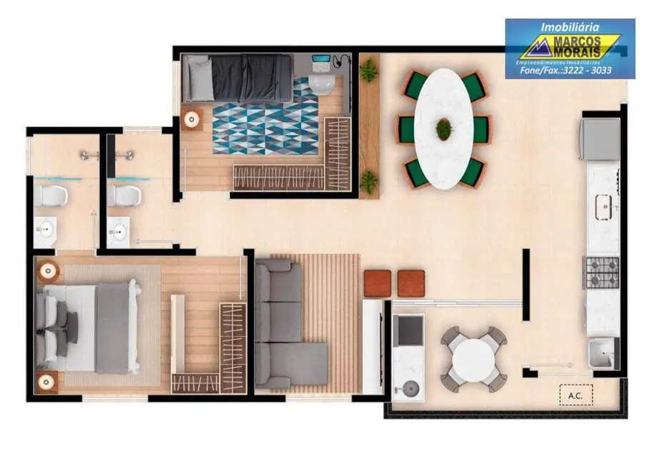 Apartamento com 2 quartos à venda, 69m2 em Jardim América, Sorocaba - SP - imagem 8 Foto 8 de Apartamento com 2 quartos à venda, 69m2 em Jardim América, Sorocaba - SP