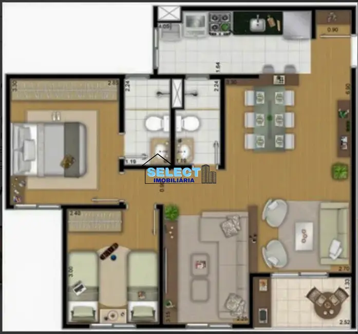 Foto 2 de Apartamento com 2 quartos à venda, 66m2 em Campinas - SP