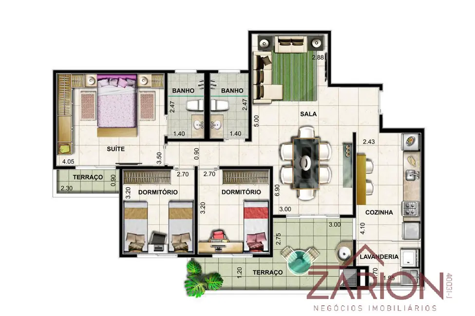 Foto 6 de Apartamento com 3 quartos à venda, 76107m2 em Centro, Taubate - SP