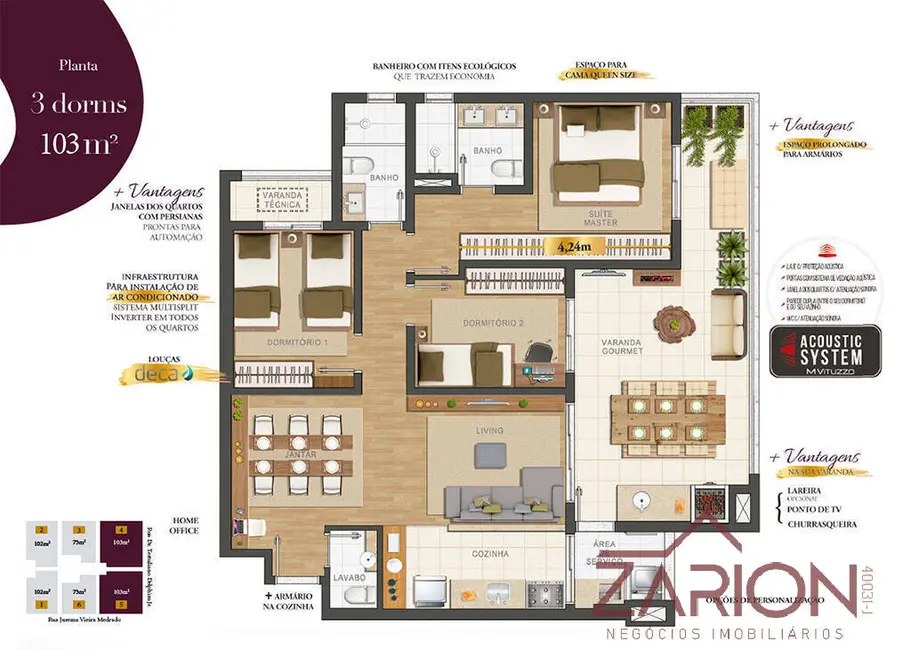 Apartamento com 3 quartos à venda e para alugar, 73103m2 em Sao Jose Dos Campos - SP - imagem 3 Foto 3 de Apartamento com 3 quartos à venda e para alugar, 73103m2 em Sao Jose Dos Campos - SP