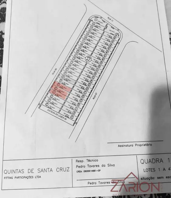 Foto 4 de Terreno / Lote à venda, 150m2 em Vila Areao, Taubate - SP