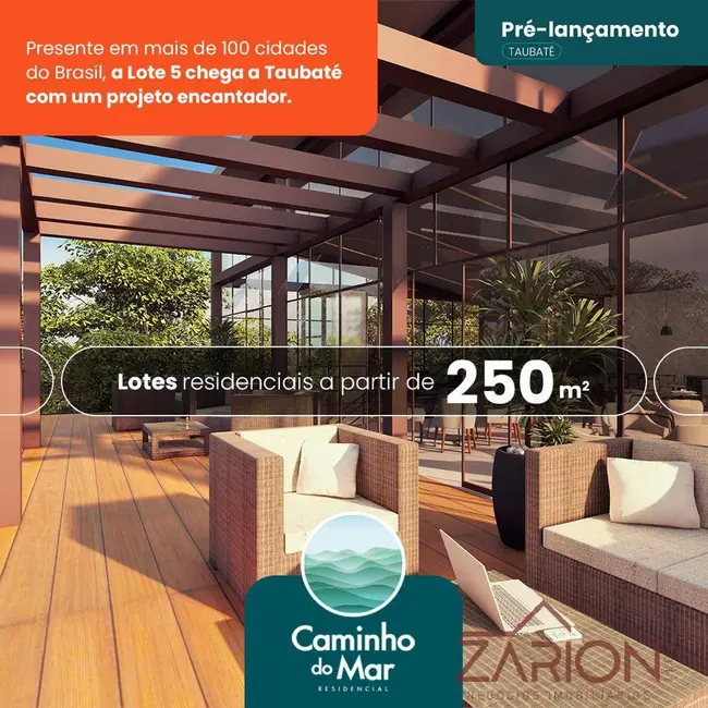 Foto 6 de Terreno / Lote à venda e para alugar, 250m2 em Registro, Taubate - SP