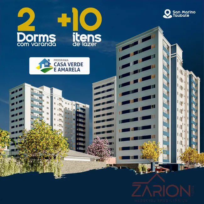 Foto 4 de Apartamento com 2 quartos à venda, 45m2 em Taubate - SP