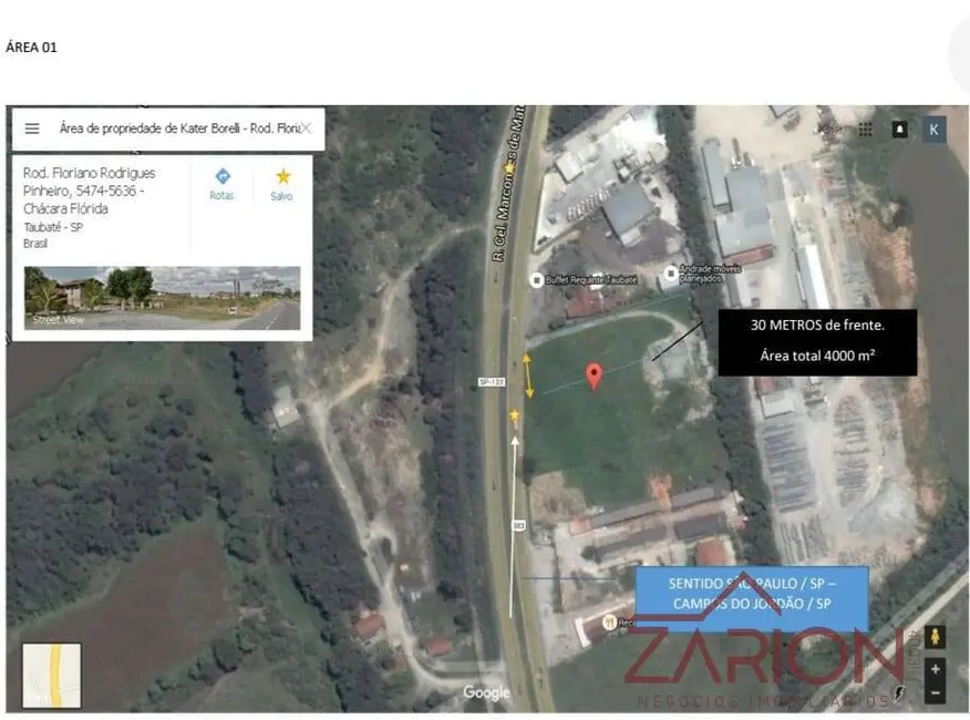 Foto 5 de Terreno / Lote à venda, 12000m2 em Piracangaguá, Taubate - SP