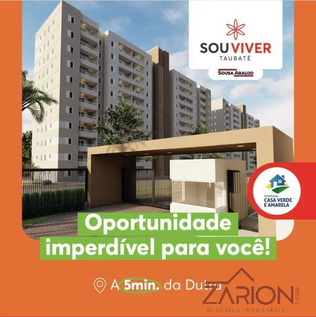 Foto 1 de Apartamento com 2 quartos à venda e para alugar, 49m2 em Jardim Gurilândia, Taubate - SP