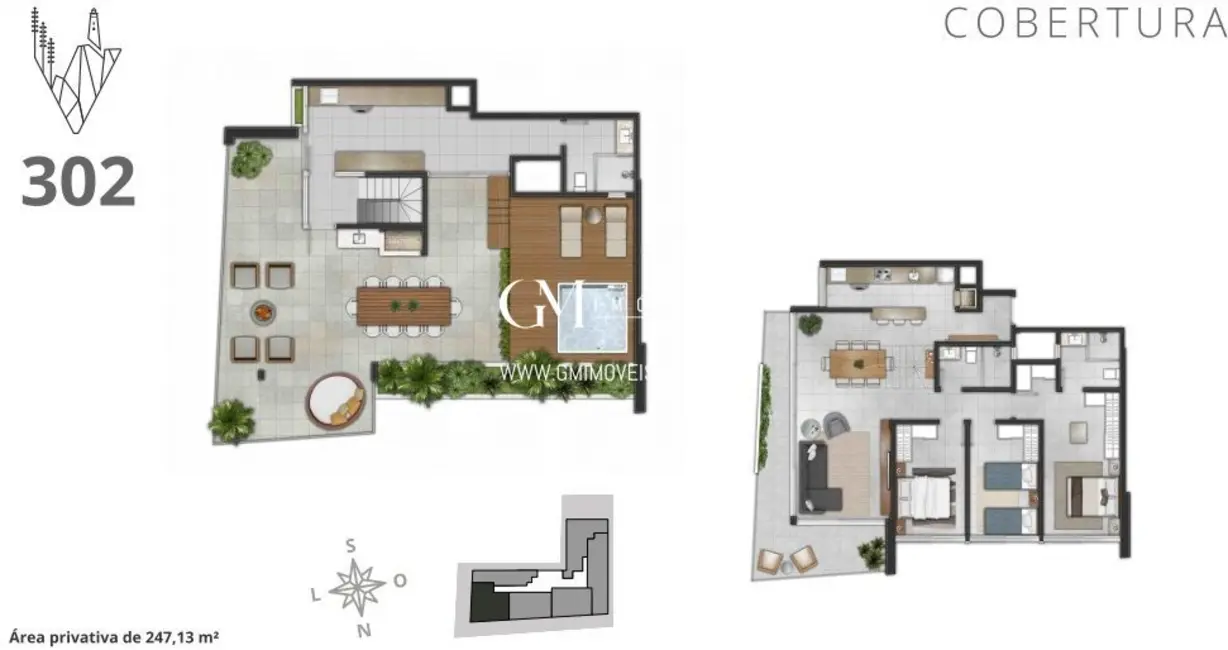 Cobertura com 3 quartos à venda, 247m2 em Torres - RS - imagem 7 Foto 7 de Cobertura com 3 quartos à venda, 247m2 em Torres - RS