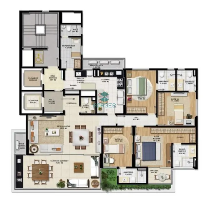 Apartamento com 4 quartos à venda, 171m2 em Horto Florestal, Salvador - BA - imagem 6 Foto 6 de Apartamento com 4 quartos à venda, 171m2 em Horto Florestal, Salvador - BA