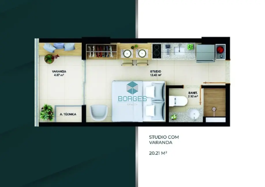 Foto 8 de Apartamento com 1 quarto à venda, 20m2 em Ondina, Salvador - BA