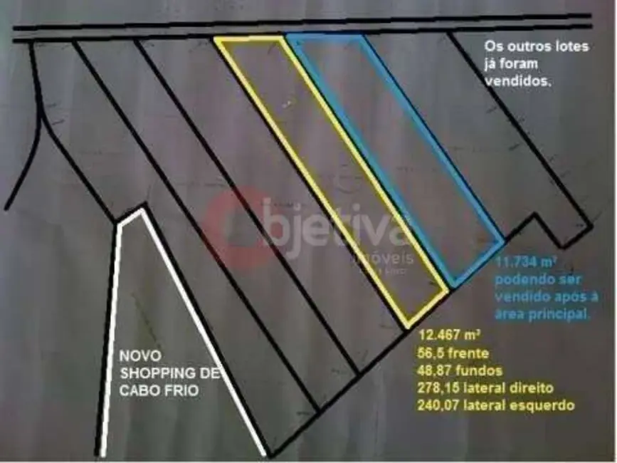 Terreno / Lote à venda, 12467m2 em Portinho, Cabo Frio - RJ - imagem 3 Foto 3 de Terreno / Lote à venda, 12467m2 em Portinho, Cabo Frio - RJ