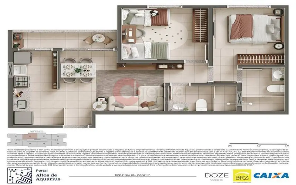 Apartamento com 2 quartos à venda, 53m2 em Sao Pedro Da Aldeia - RJ - imagem 5 Foto 5 de Apartamento com 2 quartos à venda, 53m2 em Sao Pedro Da Aldeia - RJ