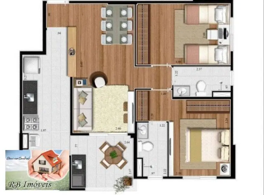 Foto 7 de Apartamento com 2 quartos à venda, 69m2 em Osvaldo Cruz, Sao Caetano Do Sul - SP
