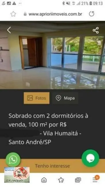 Foto 1 de Sobrado com 2 quartos à venda em Vila Humaitá, Santo Andre - SP