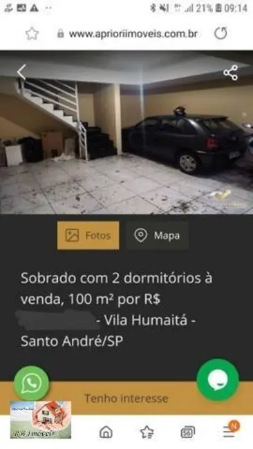 Foto 4 de Sobrado com 2 quartos à venda em Vila Humaitá, Santo Andre - SP