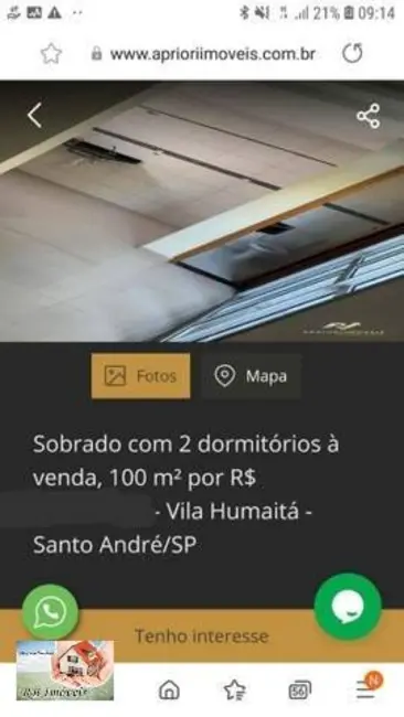 Foto 7 de Sobrado com 2 quartos à venda em Vila Humaitá, Santo Andre - SP