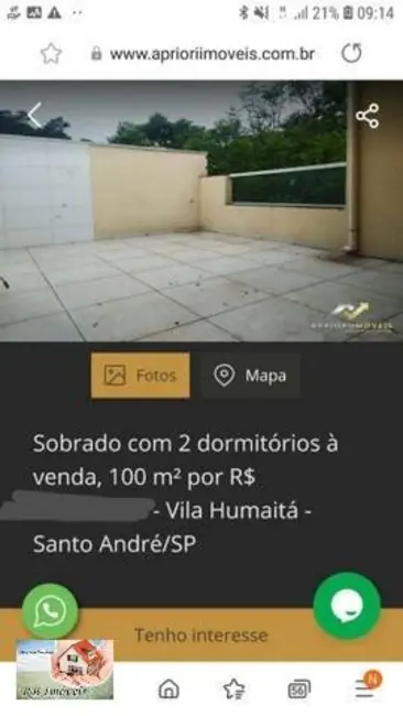 Foto 8 de Sobrado com 2 quartos à venda em Vila Humaitá, Santo Andre - SP
