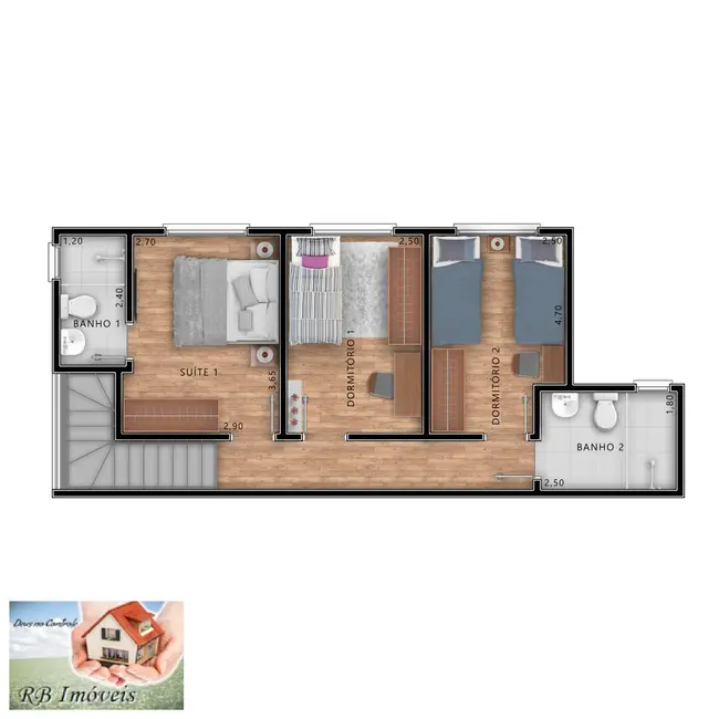 Foto 3 de Sobrado com 3 quartos à venda, 94m2 em Parque das Nações, Santo Andre - SP