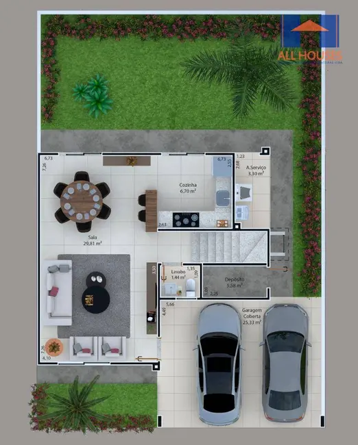 Foto 2 de Casa com 3 quartos à venda, 131m2 em Sítios Santa Luzia, Aparecida De Goiania - GO