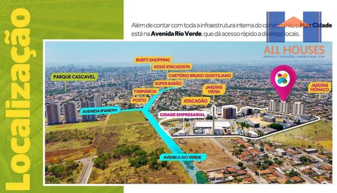 Apartamento com 1 quarto à venda, 33m2 em Aparecida De Goiania - GO - imagem 3 Foto 3 de Apartamento com 1 quarto à venda, 33m2 em Aparecida De Goiania - GO