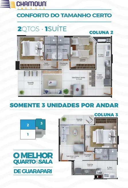 Foto 2 de Apartamento com 2 quartos à venda, 65m2 em Praia do Morro, Guarapari - ES