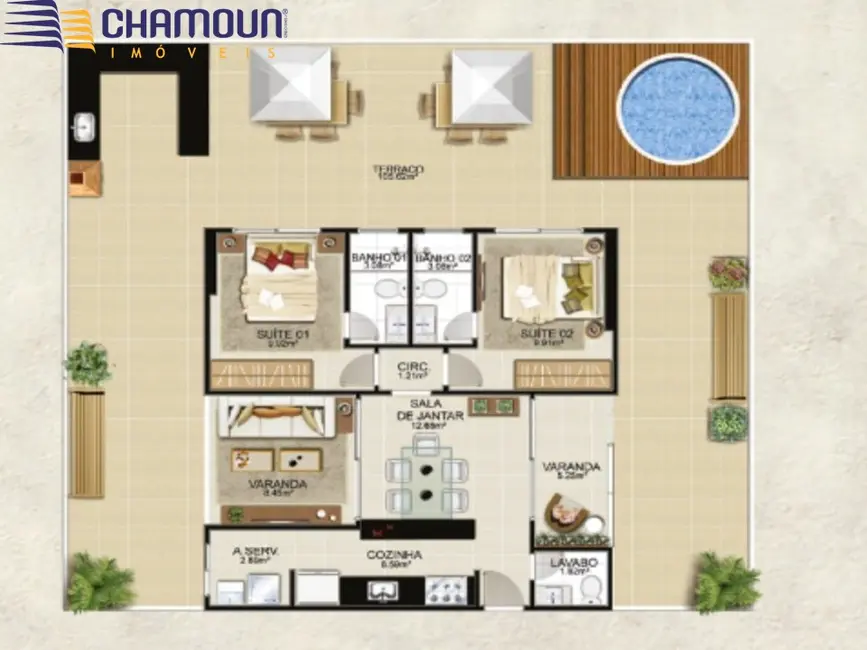 Apartamento com 2 quartos à venda, 71m2 em Centro, Guarapari - ES - imagem 3 Foto 3 de Apartamento com 2 quartos à venda, 71m2 em Centro, Guarapari - ES