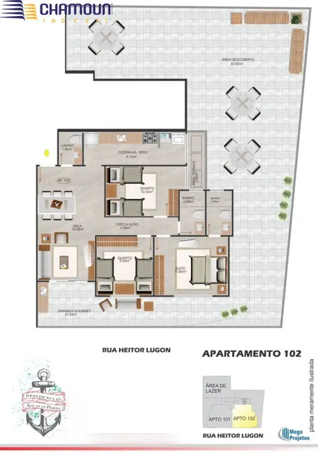 Apartamento com 3 quartos à venda, 98m2 em Praia do Morro, Guarapari - ES - imagem 7 Foto 7 de Apartamento com 3 quartos à venda, 98m2 em Praia do Morro, Guarapari - ES