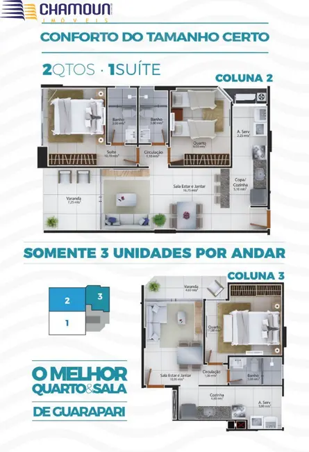 Foto 2 de Apartamento com 2 quartos à venda, 44m2 em Praia do Morro, Guarapari - ES