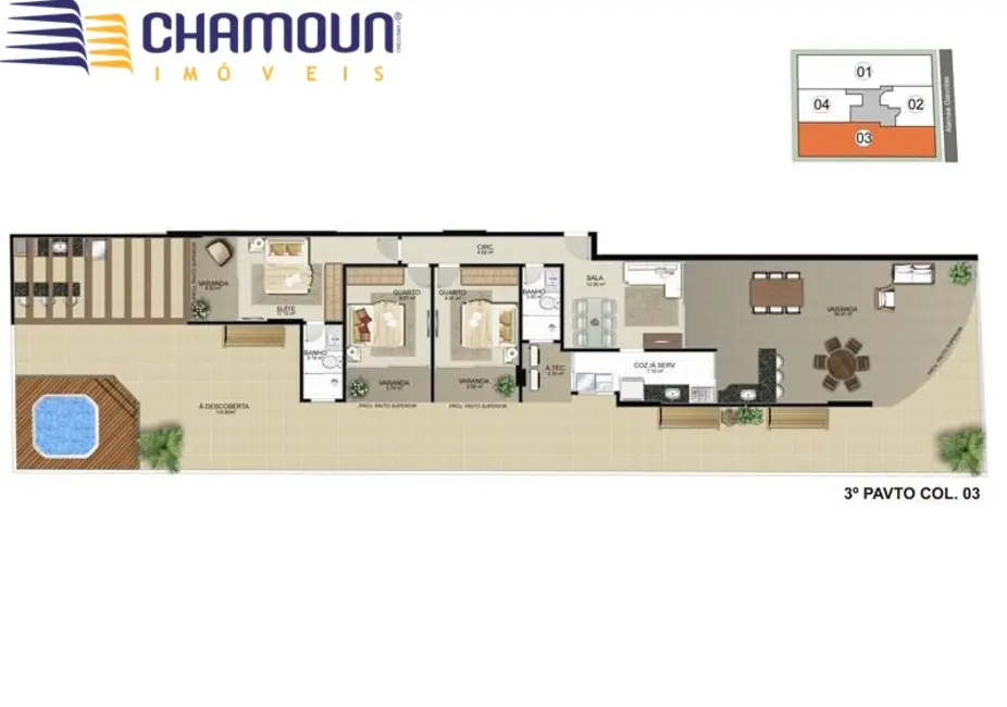 Apartamento com 2 quartos à venda, 76m2 em Enseada Azul, Guarapari - ES - imagem 6 Foto 6 de Apartamento com 2 quartos à venda, 76m2 em Enseada Azul, Guarapari - ES