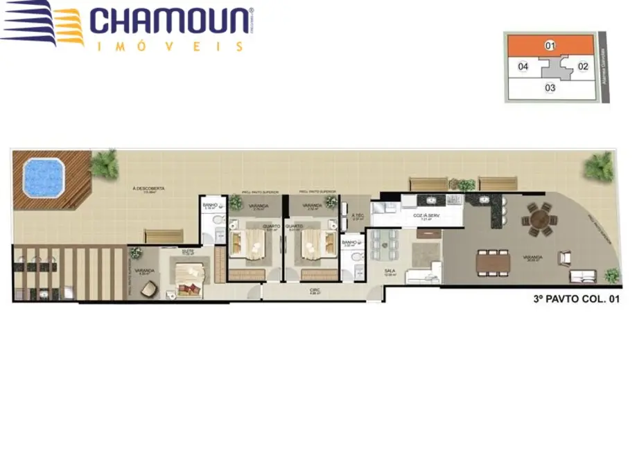 Apartamento com 2 quartos à venda, 76m2 em Enseada Azul, Guarapari - ES - imagem 5 Foto 5 de Apartamento com 2 quartos à venda, 76m2 em Enseada Azul, Guarapari - ES