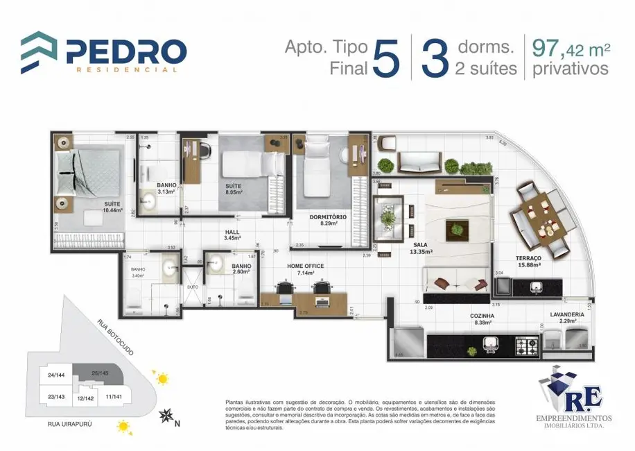 Foto 6 de Apartamento com 1 quarto à venda, 51m2 em Tupi, Praia Grande - SP