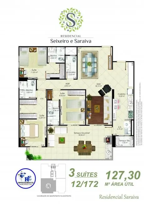 Foto 5 de Apartamento com 1 quarto à venda, 53m2 em Aviação, Praia Grande - SP