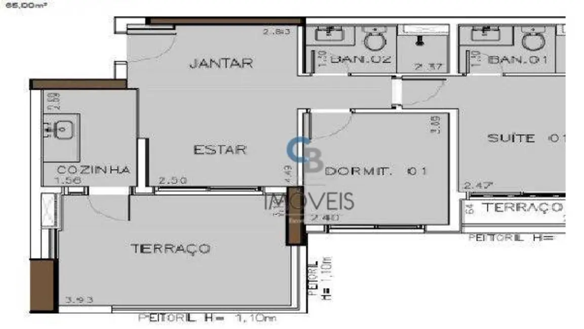 Apartamento com 2 quartos à venda, 65m2 em Tatuapé, São Paulo - SP - imagem 2 Foto 2 de Apartamento com 2 quartos à venda, 65m2 em Tatuapé, São Paulo - SP