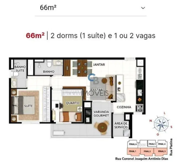 Foto 2 de Apartamento com 2 quartos à venda, 67m2 em Tatuapé, São Paulo - SP