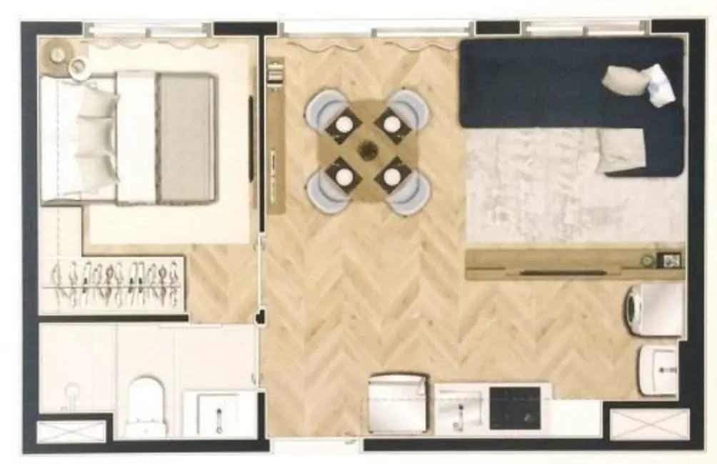 Apartamento com 2 quartos à venda, 34m2 em Tatuapé, São Paulo - SP - imagem 9 Foto 9 de Apartamento com 2 quartos à venda, 34m2 em Tatuapé, São Paulo - SP