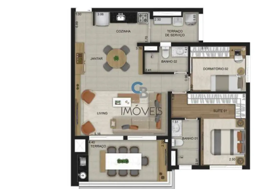 Apartamento com 2 quartos à venda, 87m2 em Tatuapé, São Paulo - SP - imagem 4 Foto 4 de Apartamento com 2 quartos à venda, 87m2 em Tatuapé, São Paulo - SP