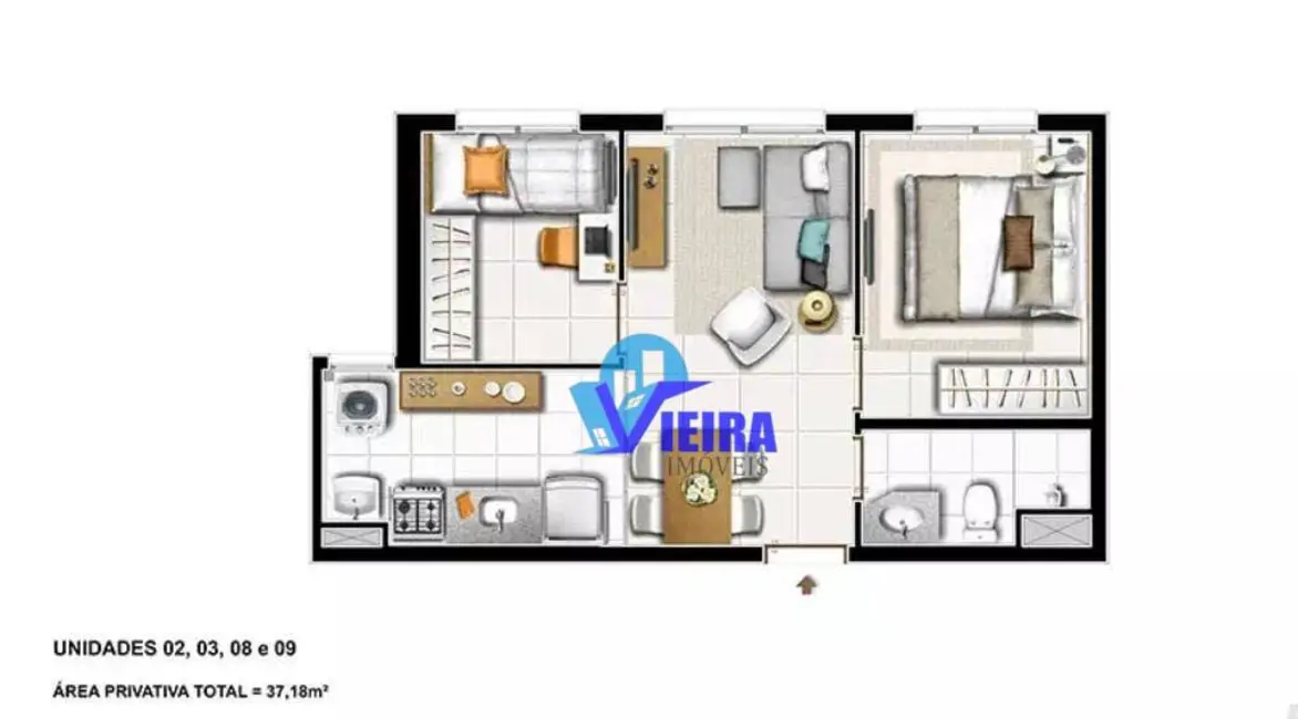Foto 6 de Apartamento com 2 quartos à venda, 37m2 em Liberdade, São Paulo - SP