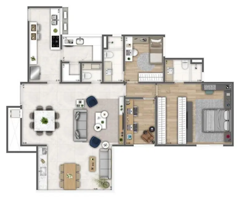 Foto 7 de Apartamento com 3 quartos à venda, 122m2 em Jardim Marajoara, São Paulo - SP