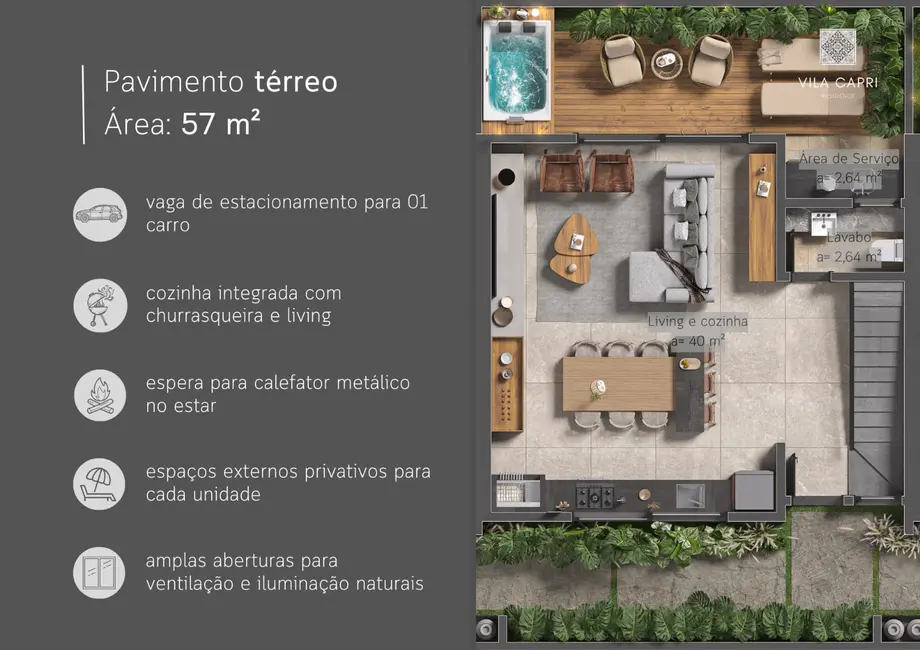 Foto 8 de Casa de Condomínio com 2 quartos à venda, 104m2 em Garopaba - SC