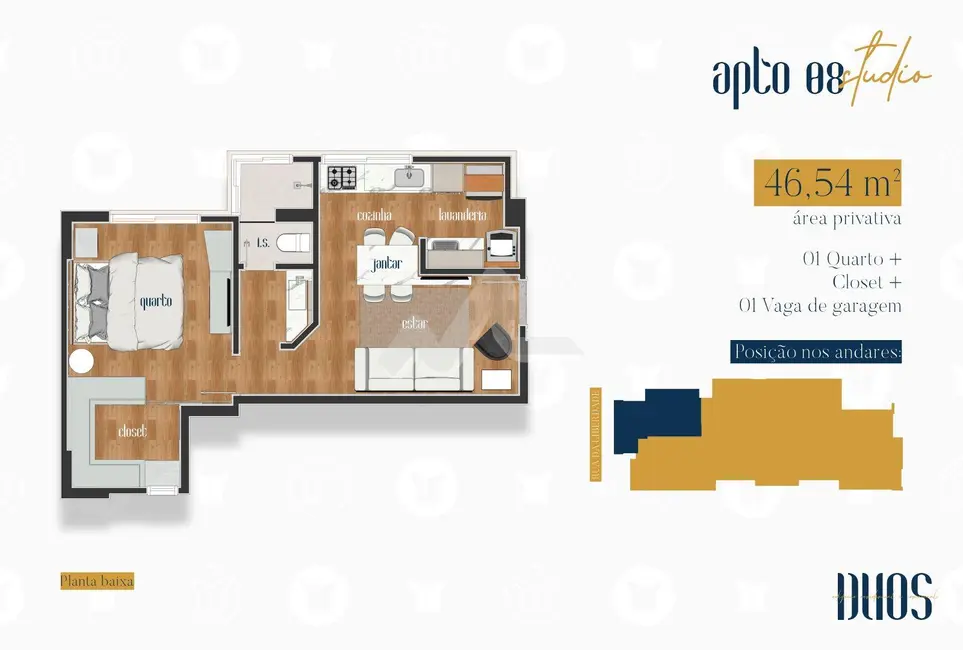 Foto 2 de Apartamento com 1 quarto à venda, 46m2 em Centro, Toledo - PR
